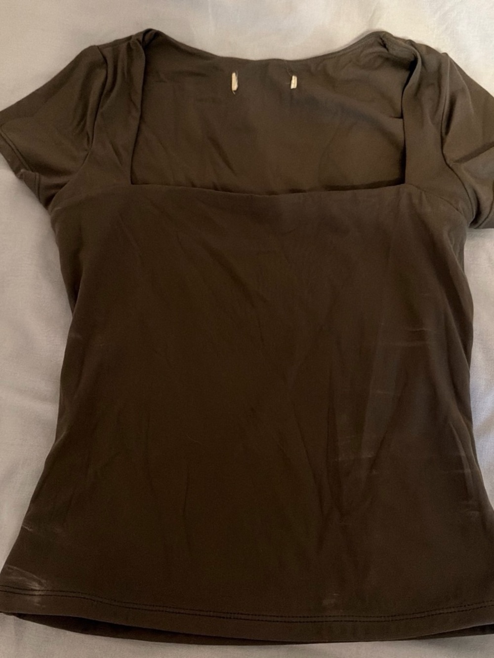 Women’s Square Neck Short Sleeve Top - Black